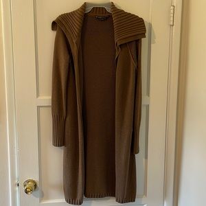 BCBG Maxazria women long brown coat in size small